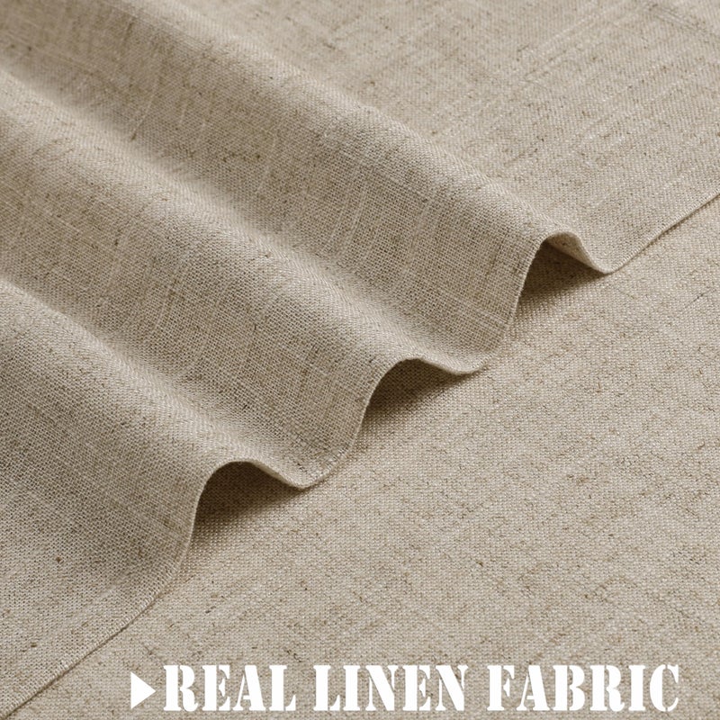 Central Park Linen Tie Top Curtain Semi Sheer Window Treatment Linen Cotton Blend Decorative for Living Room Drape 63 Inch Length Treatment for Bedroom Farmhouse Rustic Curtain, Linen, 1 Panel - Image 5